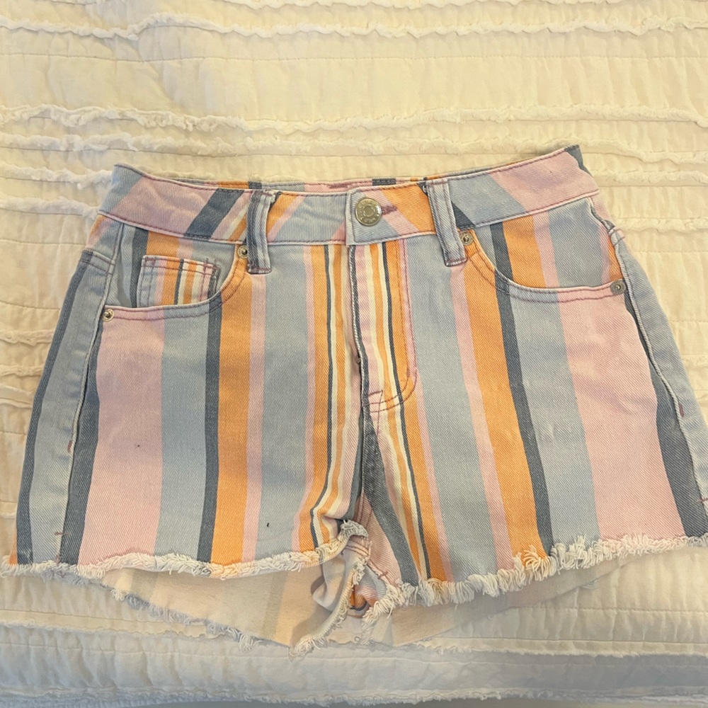 Colorful striped shorts